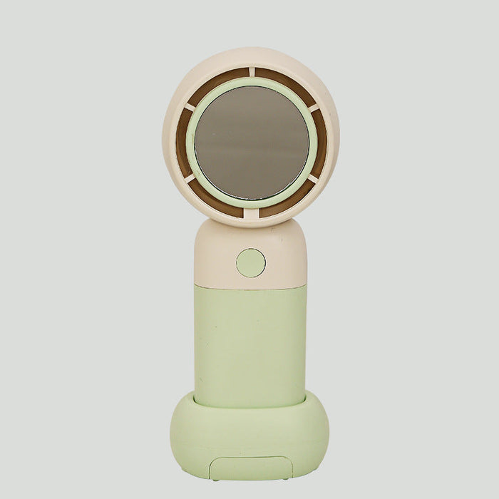 Women Portable Handheld Fan with Mirror
