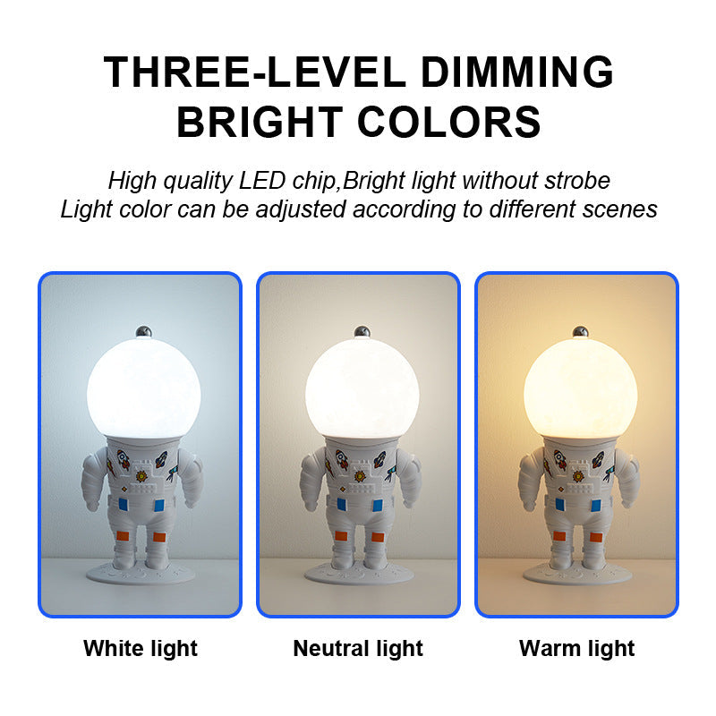 Astronaut Moon Lamp Resin Night Light Bedroom Bedside Decor Creative Gift