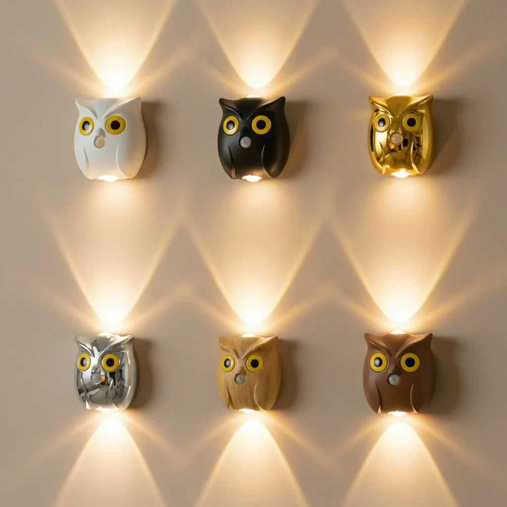 Patented Owl Wall Lamp Night Light Motion-Sensing Magnetic Dimmable