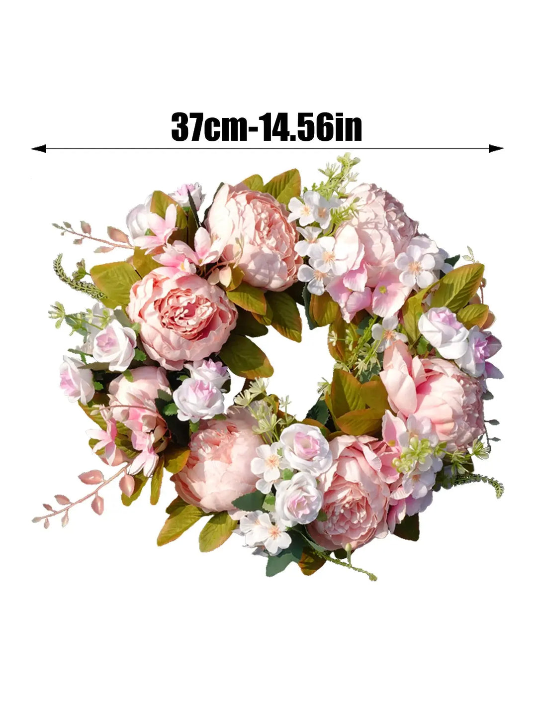 AutumnGlow Autumn Wreath - Artificial Wreath with Realistic Peonies for Outdoors