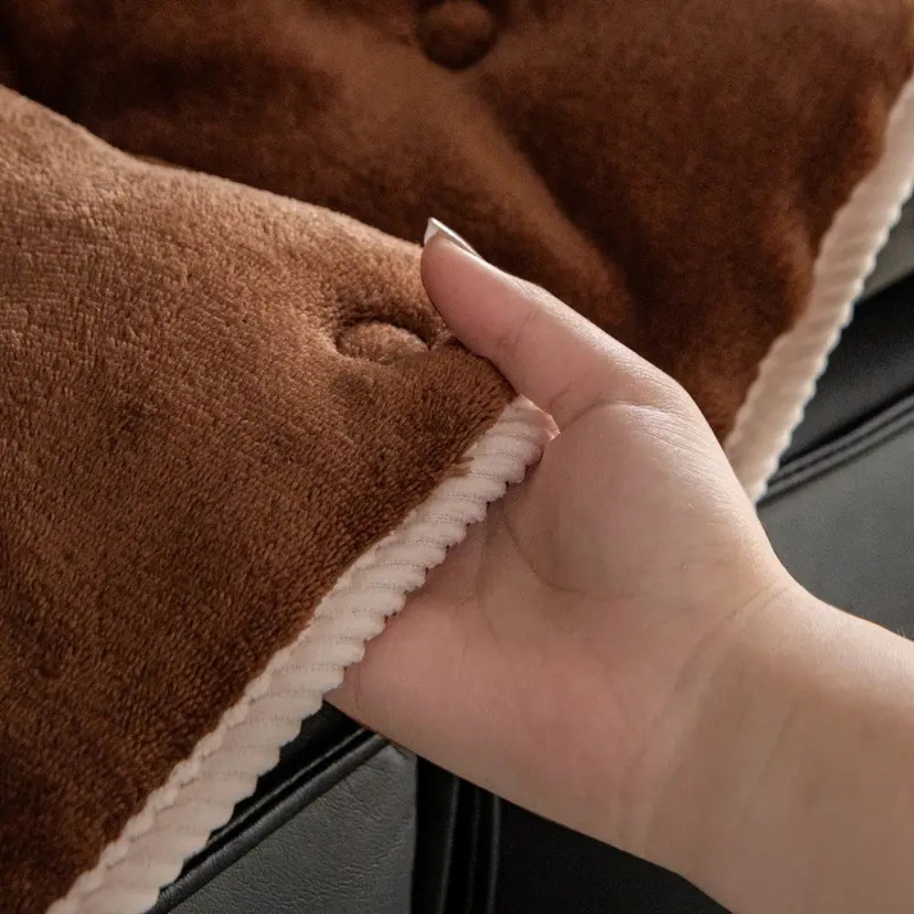 Plush Button-Tufted Sofa Cover