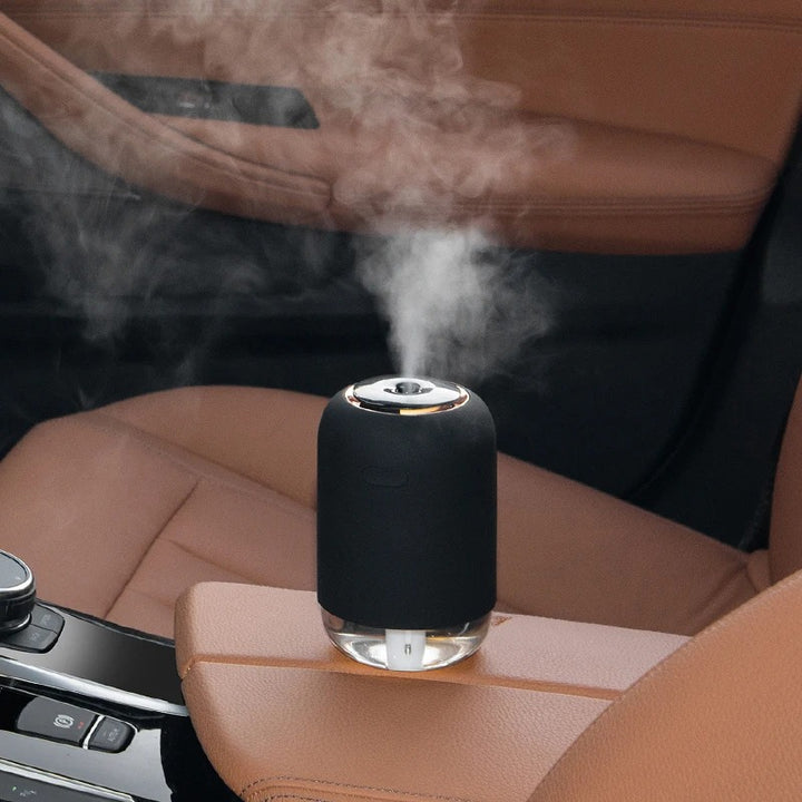 Portable Wireless Humidifier, with Dual Spray Design, 10hrs Battery Life and Night Light, for Work, Study, Car and More