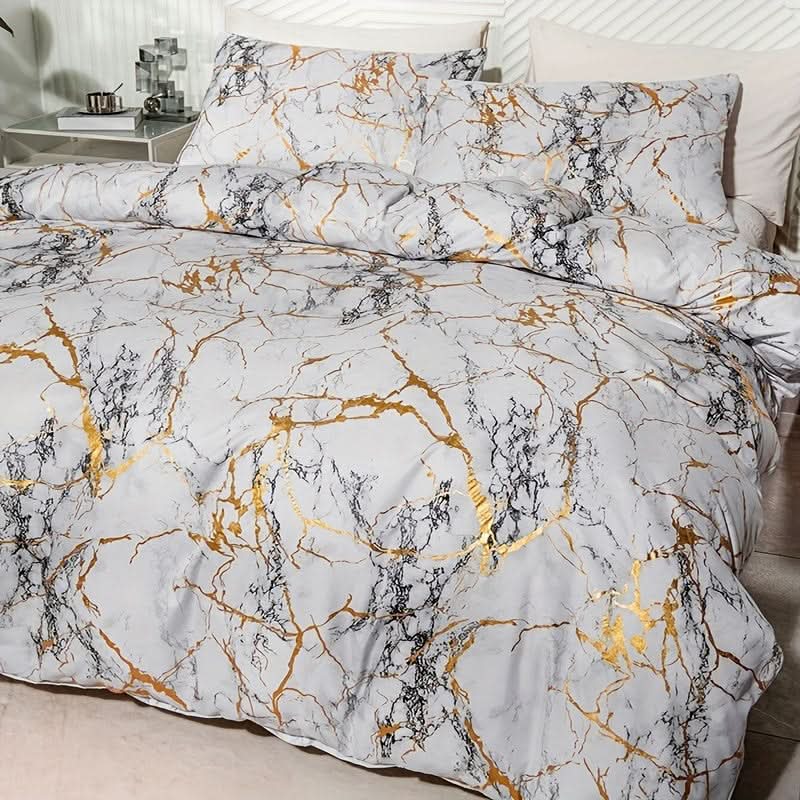 Marble Design Duvet Cover Set for Modern Bedroom