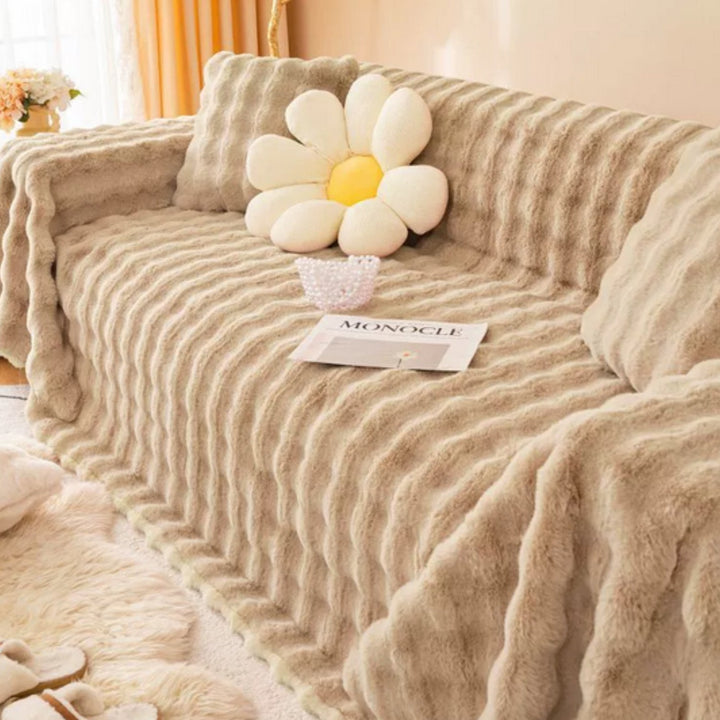 Rabbit Faux Fur Blanket Soft Sofa Cover