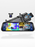 Rearview Mirror Dash Cam 4K Front & Rear | CarPlay & Smart Driving Assistant
