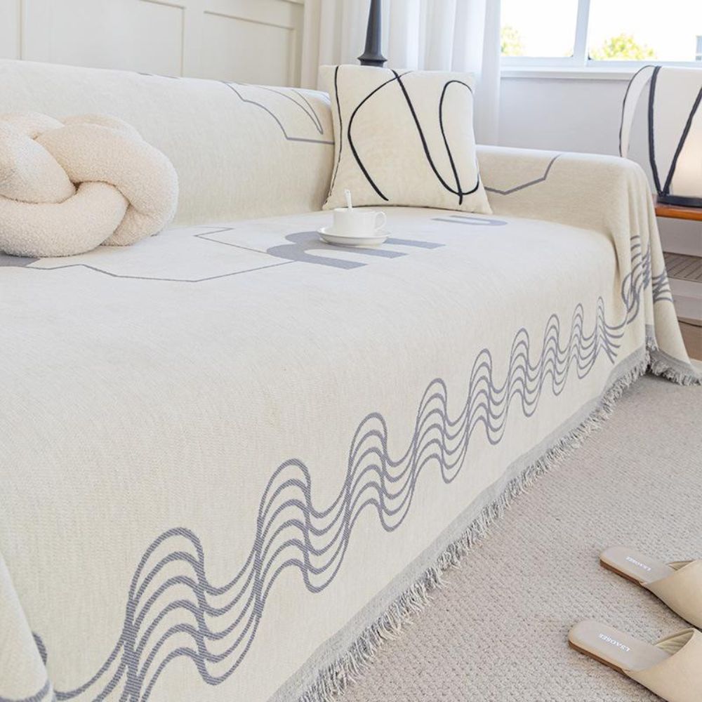 Ripple Curve Line Flow Sofa Cover