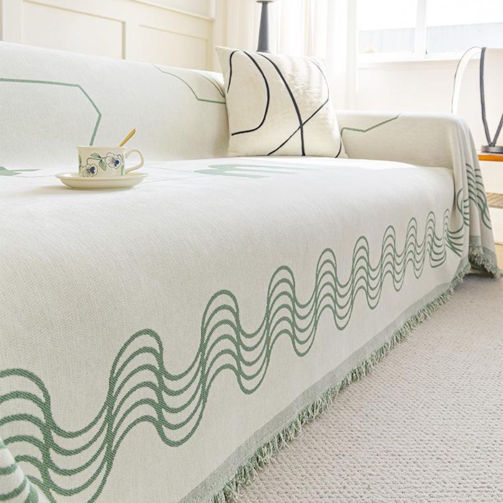 Ripple Curve Line Flow Sofa Cover