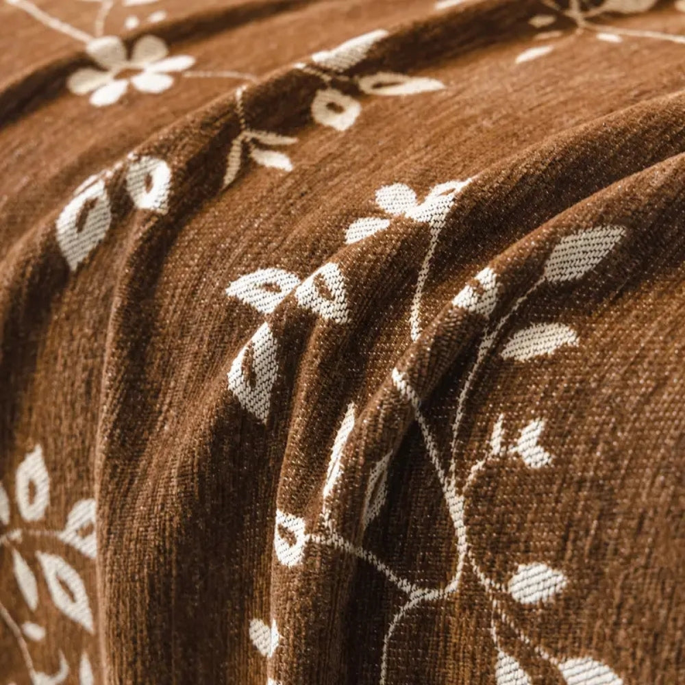 Rustic Blossom Ivory Floral Sofa Cover