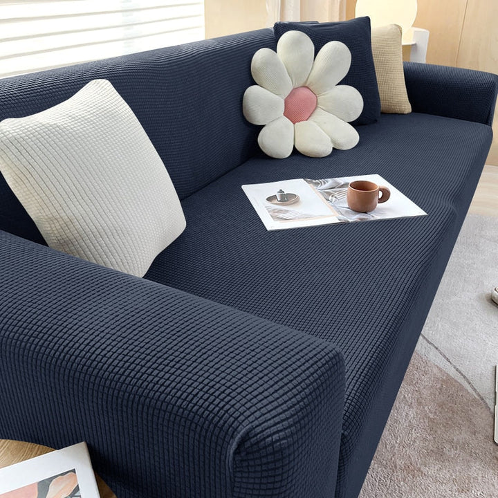 Textured Stretch Sofa Cover | Non-Slip, Machine Washable &amp; Protective for 1-Seater, 2-Seater, and 3-Seater Sofas
