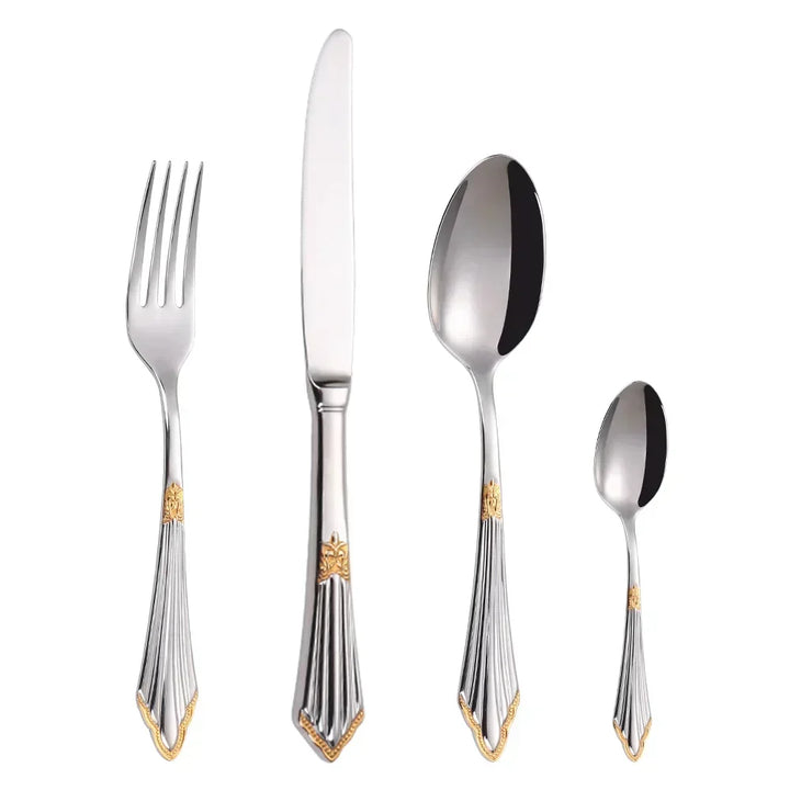 LuxSpoon | Elegant cutlery set in golden design