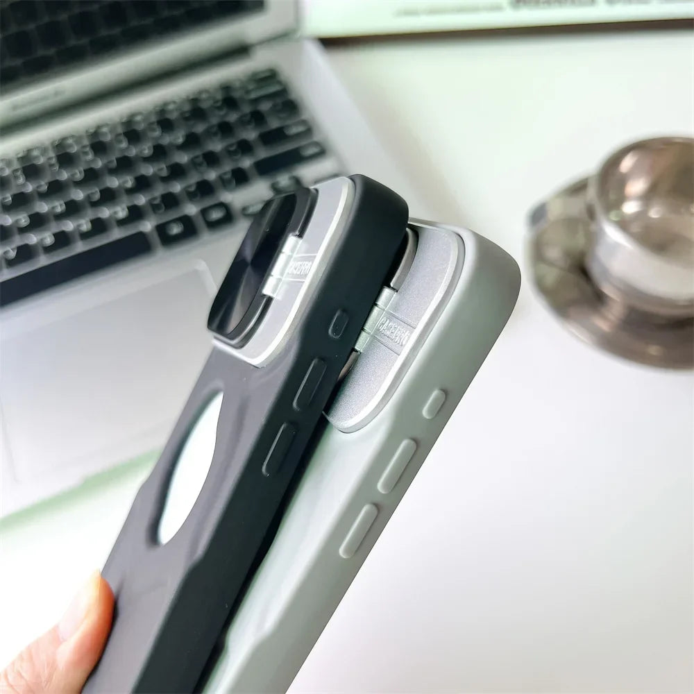 Magsafe Silicone Lens Flip IPhone Case