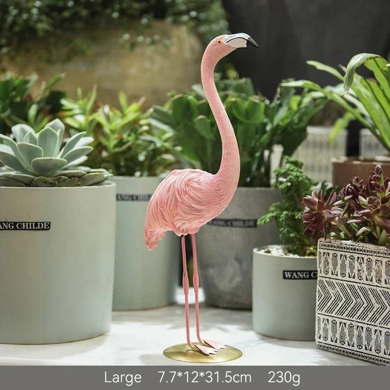 Nordic Flamingo Figurine Figure Statue Sculpture Living Room Office Wedding Party Ornaments Home Decor Decoration Accessories