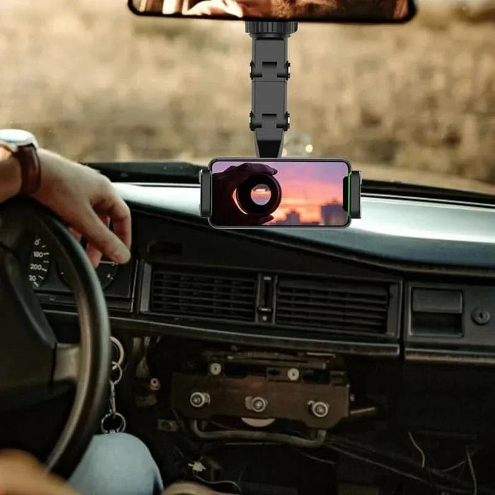 360° Car Phone Holder Mount for Rearview Mirror