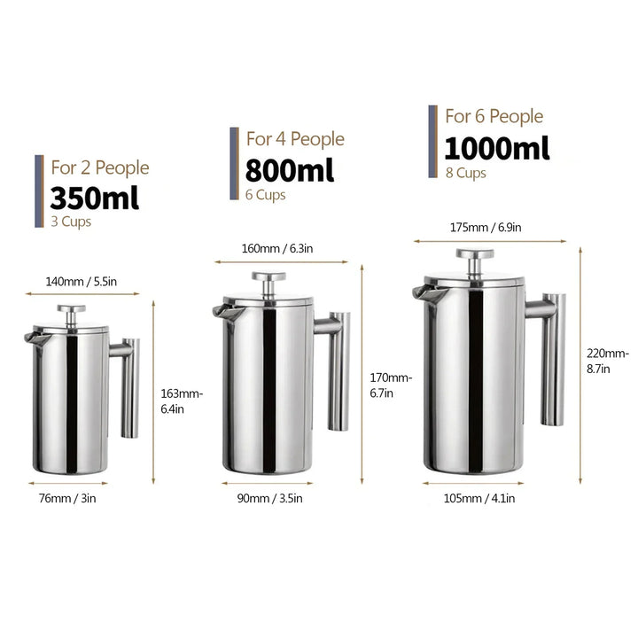 Stainless Steel French Press Coffee Maker
