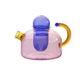 Contrasting color Glass Tea Set