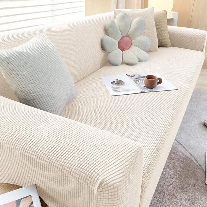 Textured Stretch Sofa Cover | Non-Slip, Machine Washable & Protective for 1-Seater, 2-Seater, and 3-Seater Sofas