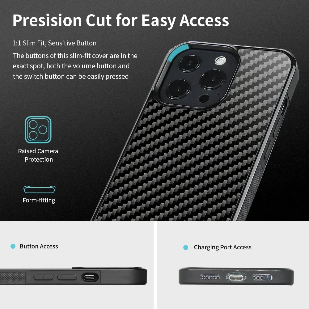 Magsafe Carbon Fiber Shockproof iPhone Case