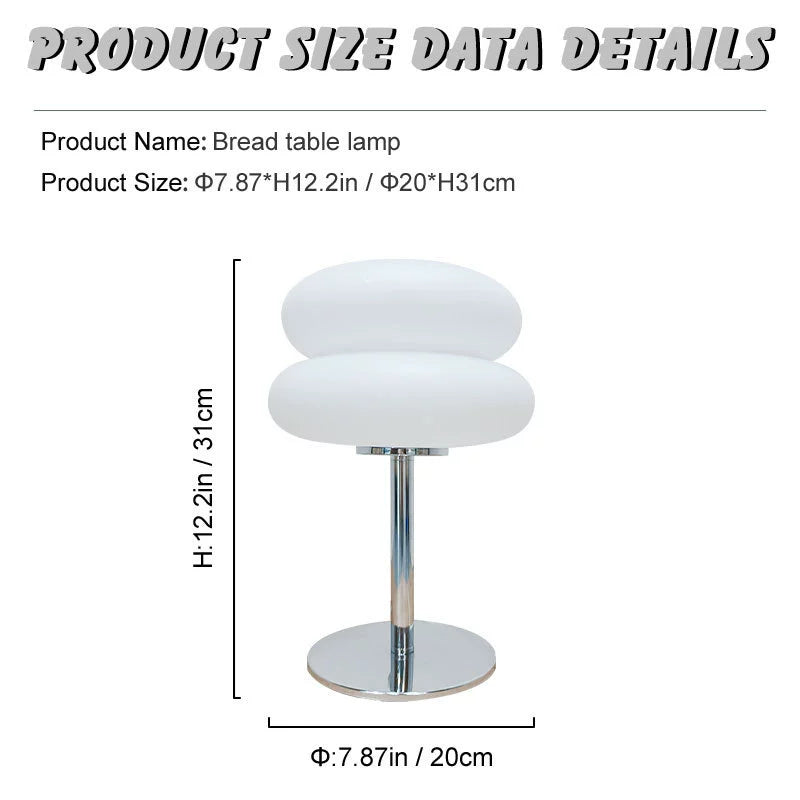 Desktop Mini Table Lamp Bauhaus Vintage Egg Tart Night Light