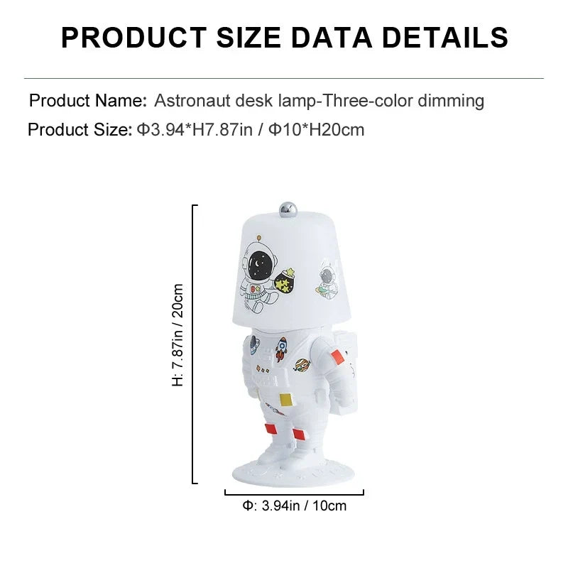 Astronaut Moon Lamp Resin Night Light Bedroom Bedside Decor Creative Gift