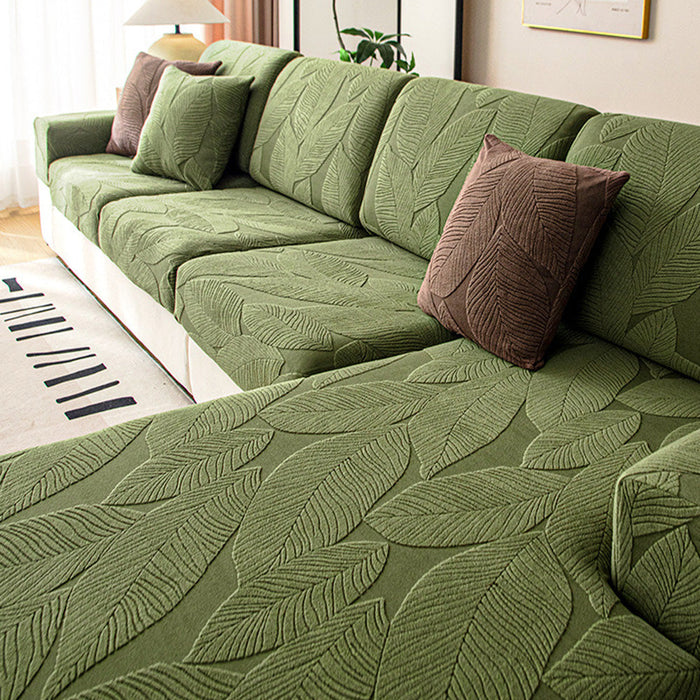 Waterproof Sofa Cover with Tropical Leaf Pattern – Elastic and Scratch Resistant – Full Protection for Sofas