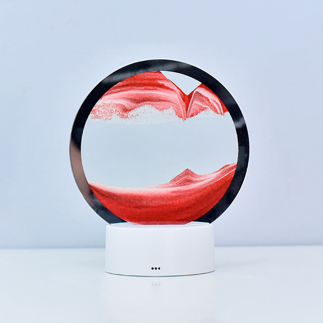 Creative Round Hourglass Quicksand 3D LED Night Light Table Lamp