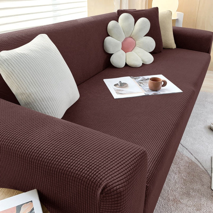 Textured Stretch Sofa Cover | Non-Slip, Machine Washable &amp; Protective for 1-Seater, 2-Seater, and 3-Seater Sofas