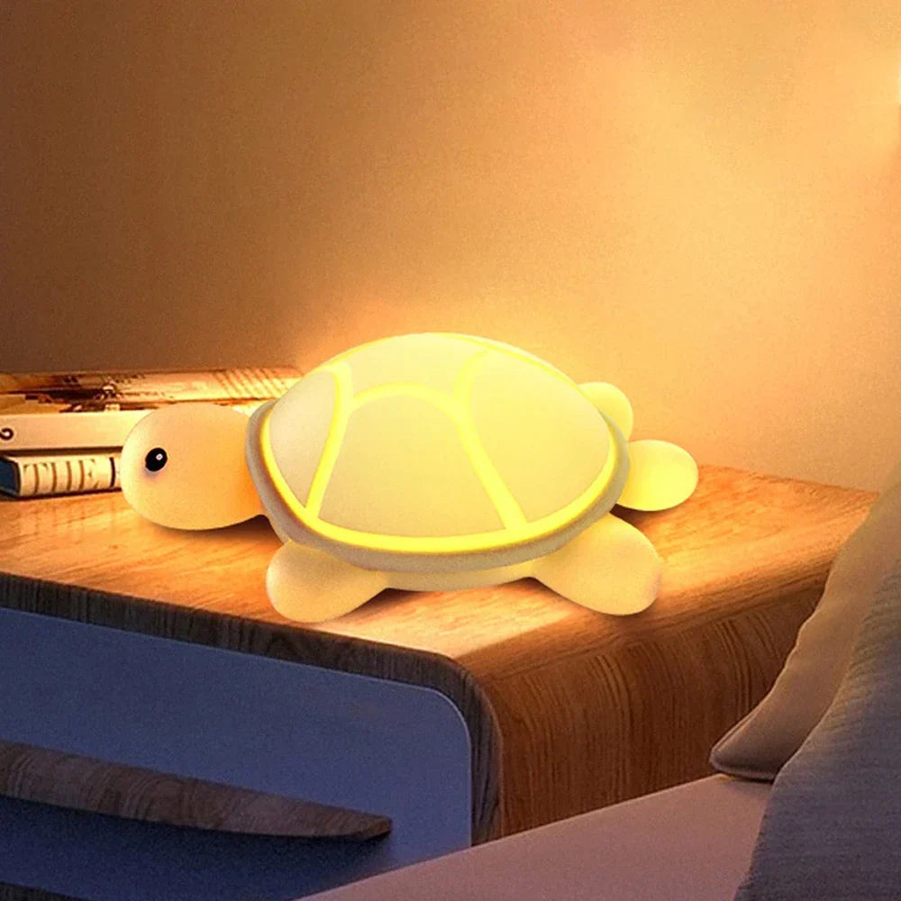 ShellGlow LED Night Light | Cute Turtle | Soft Silicone | color Change &amp; Warm Light | USB-C Rechargeable | 10.2 × 15.8 × 6.1 cm