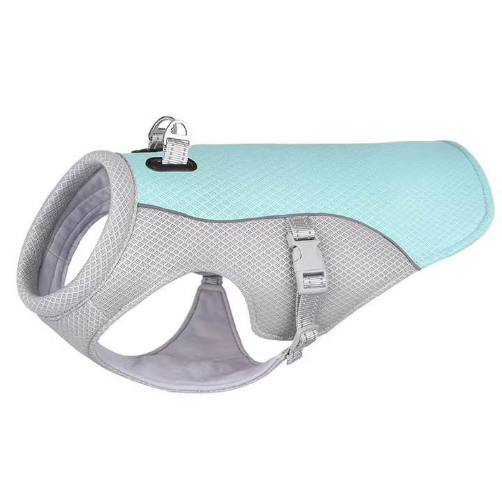 Summer Reflective Dog Cooling Vest &amp; Quick-Release Harness