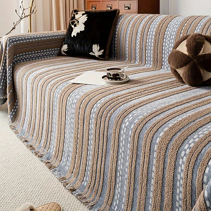 Sahara Style Plush Boho Sofa Cover Blanket