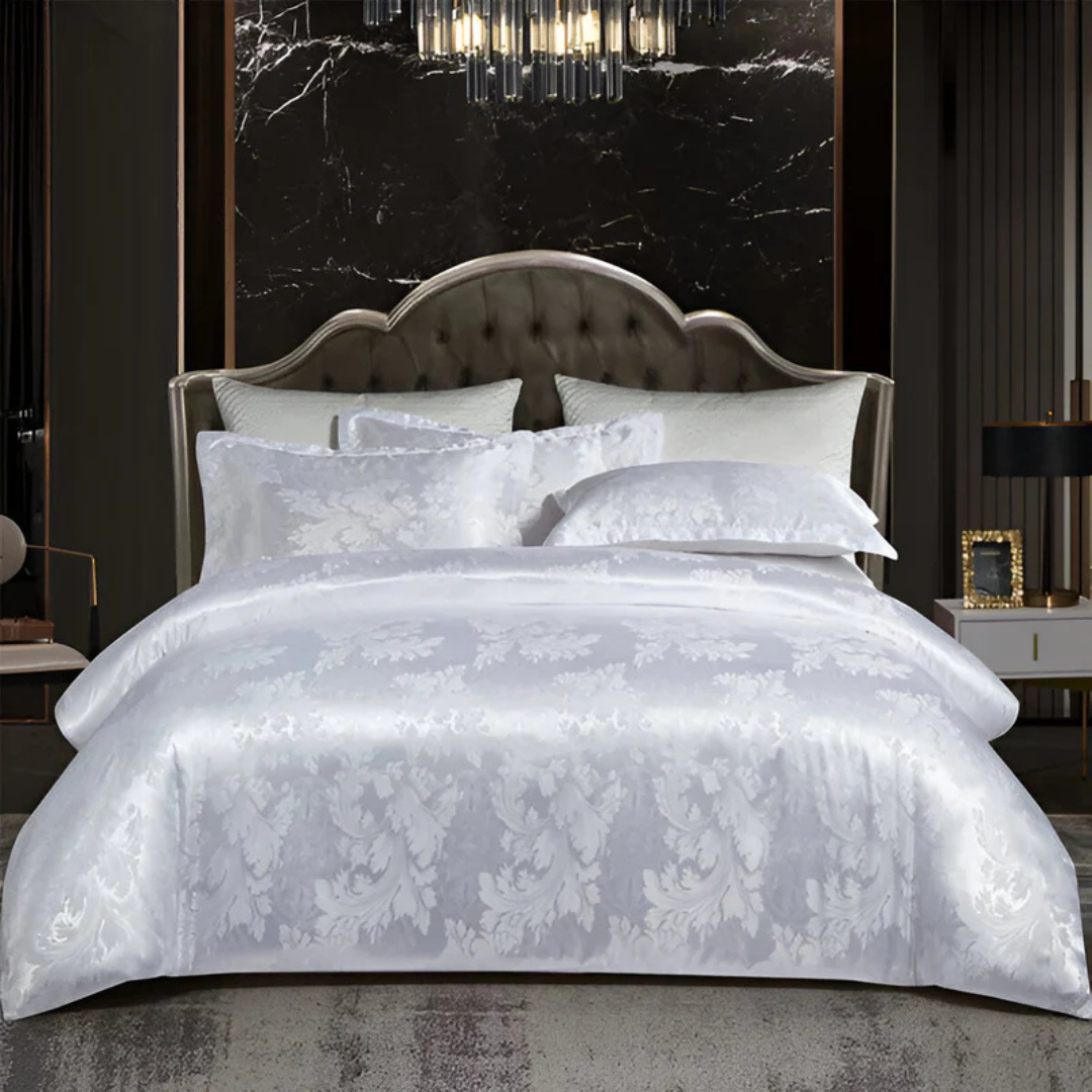 Satin Floral Soft Duvet Cover Set