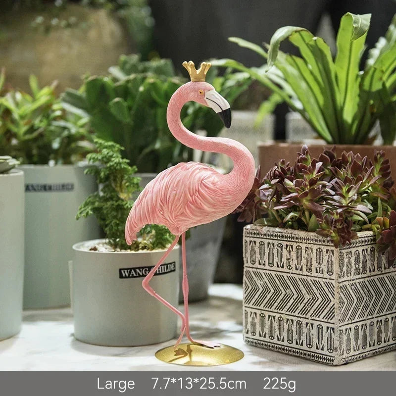 Nordic Flamingo Figurine Figure Statue Sculpture Living Room Office Wedding Party Ornaments Home Decor Decoration Accessories