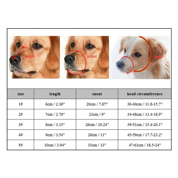 – Adjustable Silicone Dog Muzzle
