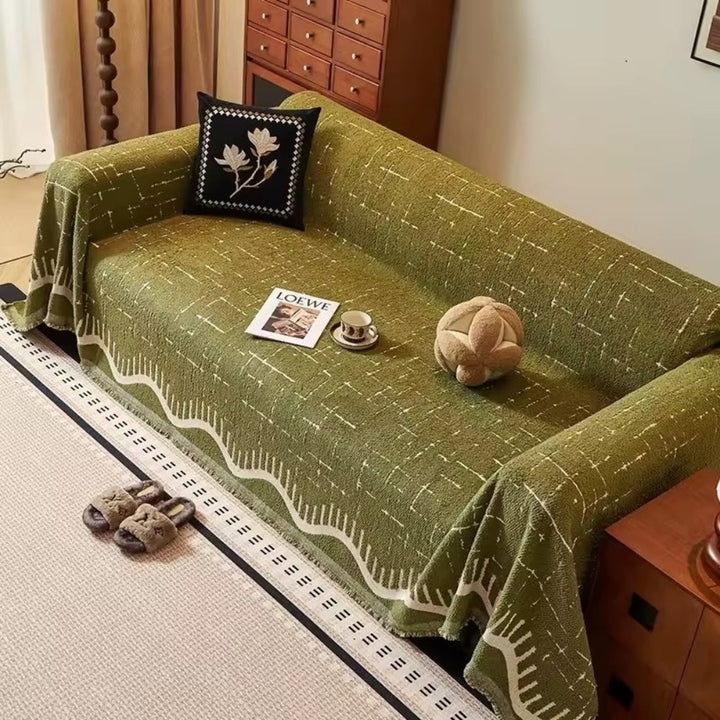 Serene Horizon Lines Sofa Cover