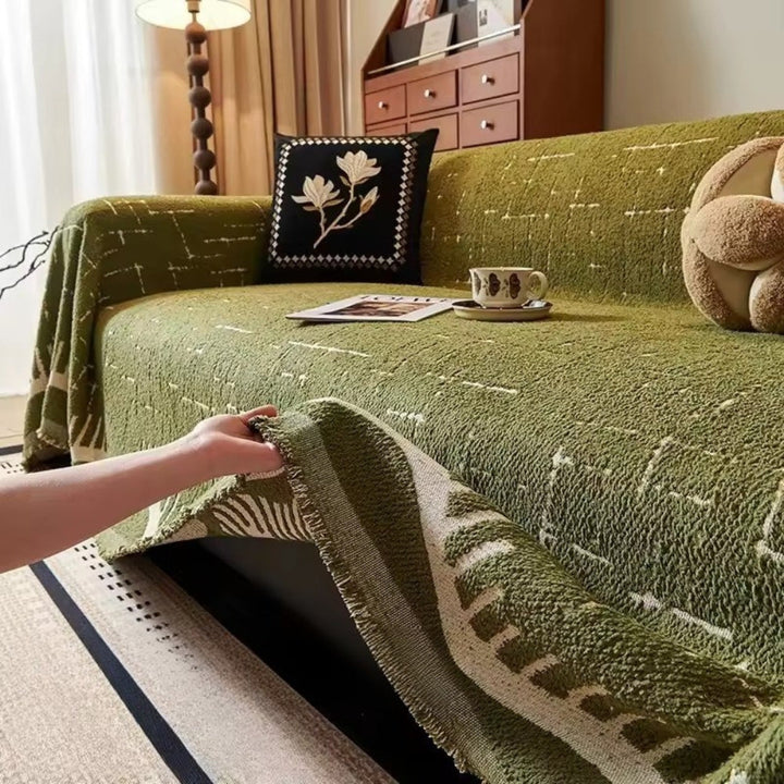 Serene Horizon Lines Sofa Cover