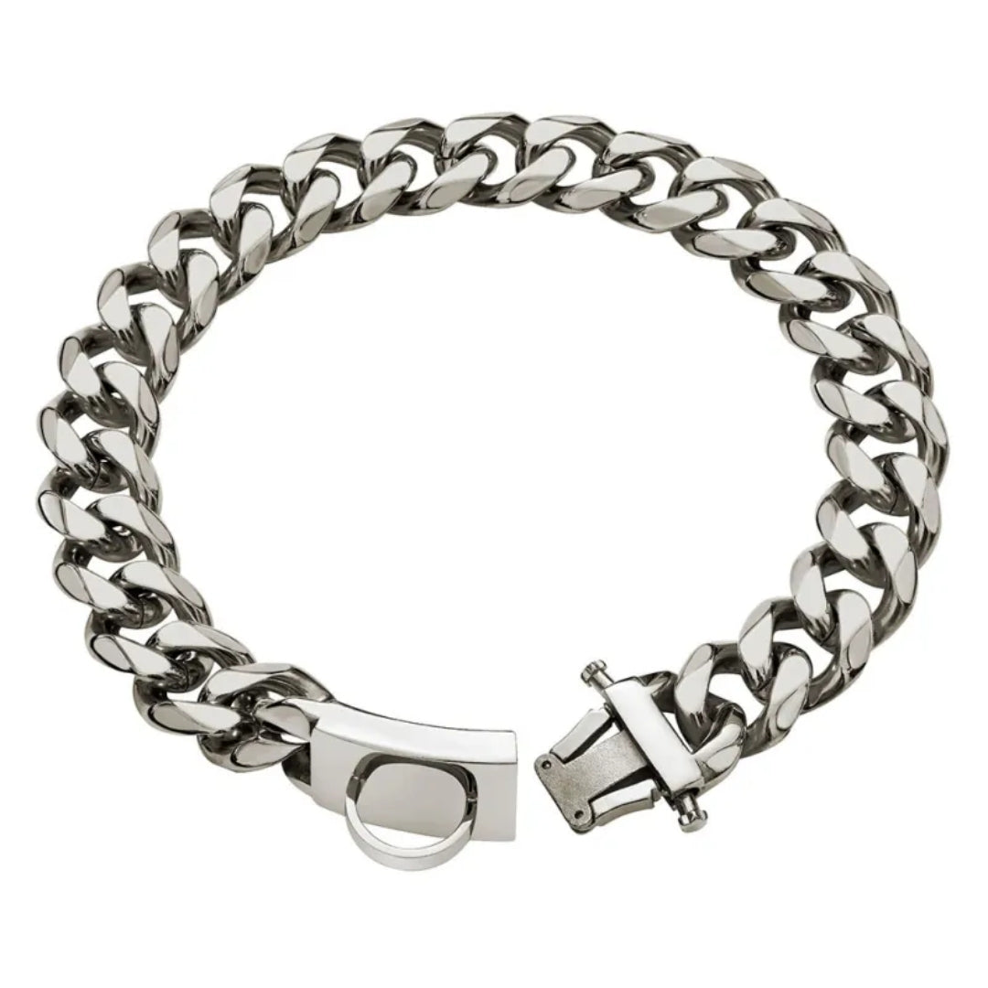 Strength Neck Metal Dog Collar – Sturdy Stainless Steel Collar for Large Dogs