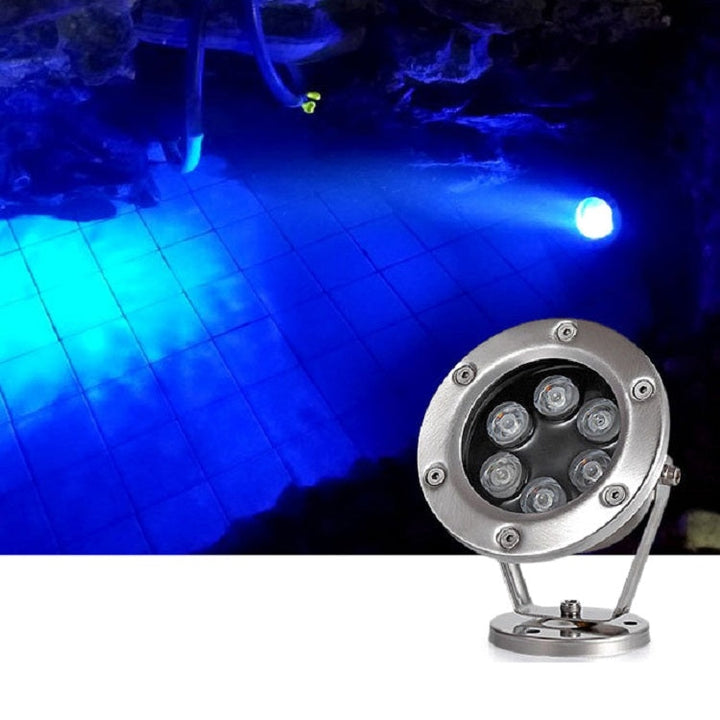 LED Underwater Light Pool Fish Pond Fountain Waterproof Landscape Light 18W(Yellow)