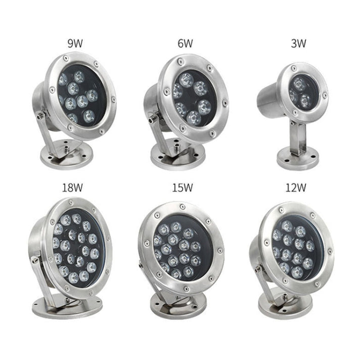 LED Underwater Light Pool Fish Pond Fountain Waterproof Landscape Light 18W (White)