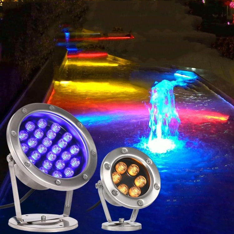 LED Underwater Light Pool Fish Pond Fountain Waterproof Landscape Light 24W (Warm White)