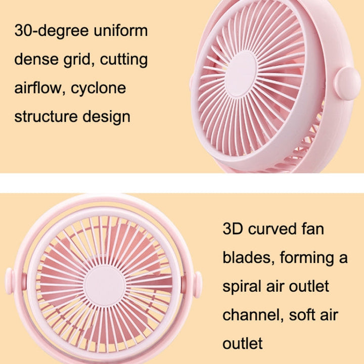Household Cute Pet Fan USB Desktop Night Light Fan(Apricot) |