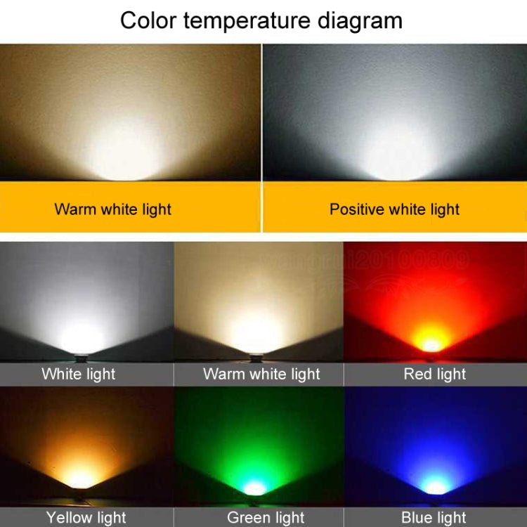 LED floodlight COB outdoor waterproof spotlight billboard lights garden lamp, color: 30W 7 colors