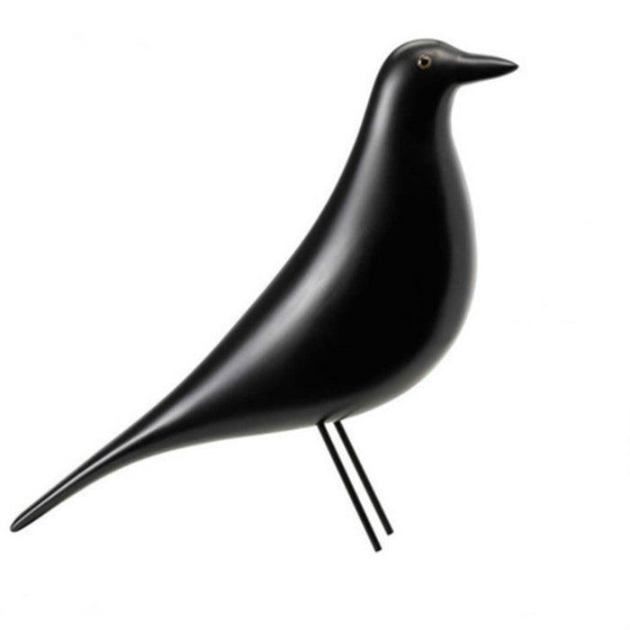 Resin Craft Bird Figurine Office Ornaments Home Decoration Accessories (Black)