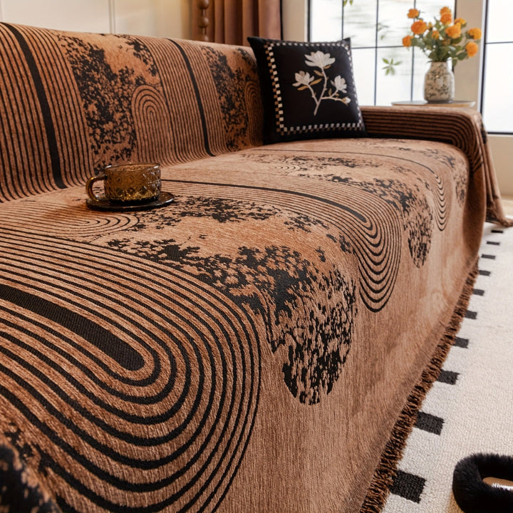 Mosaic Lines Pattern Sofa Cover