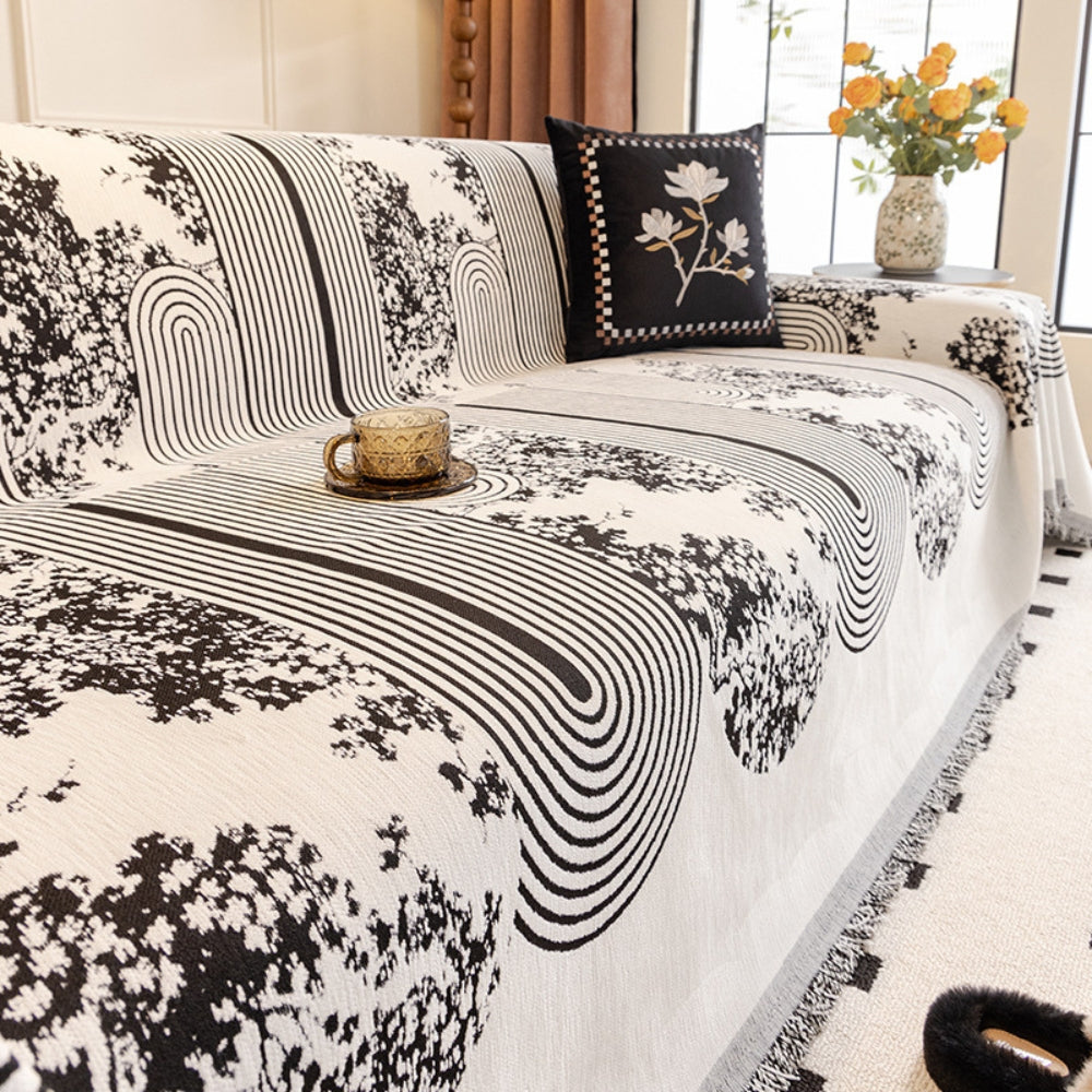 Mosaic Lines Pattern Sofa Cover