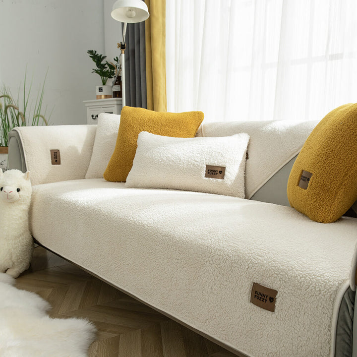 Sofa cover fleece waterproof non-slip washable
