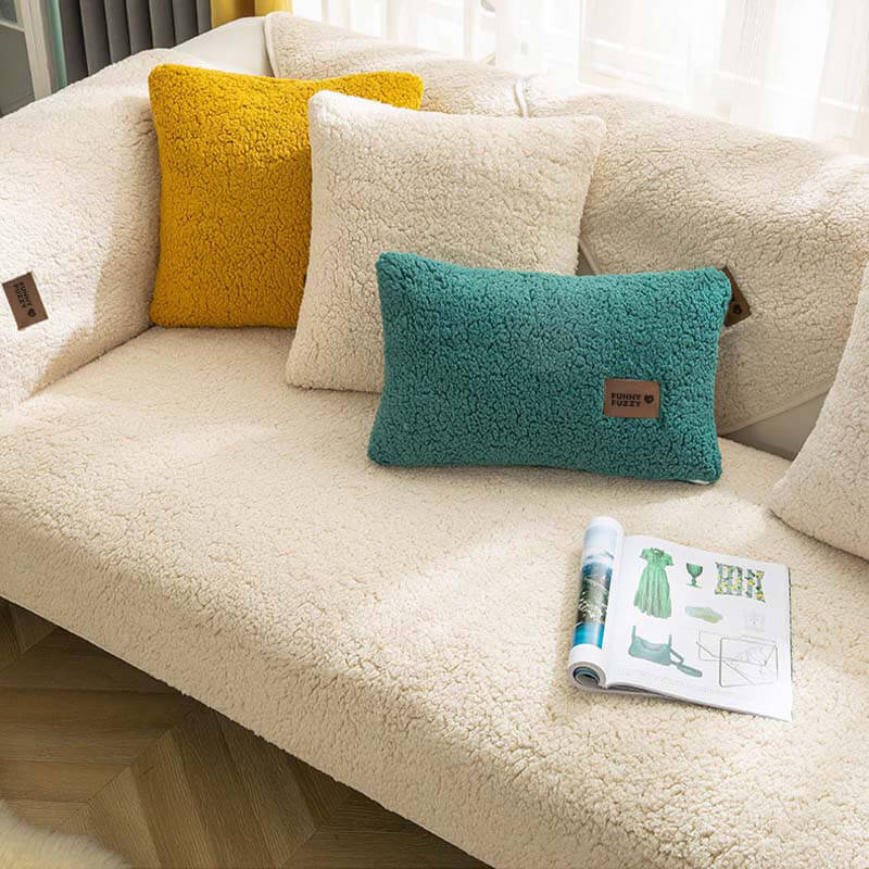 Sofa cover fleece waterproof non-slip washable
