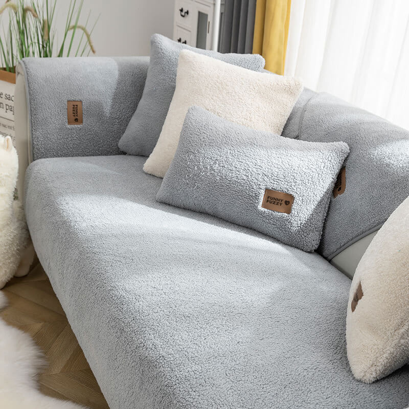 Sofa cover fleece waterproof non-slip washable