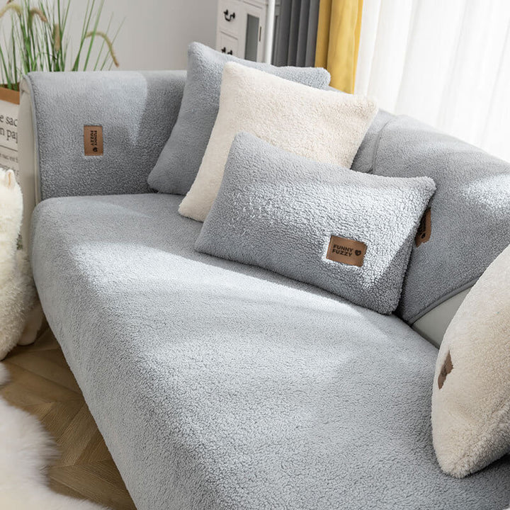 Sofa cover fleece waterproof non-slip washable