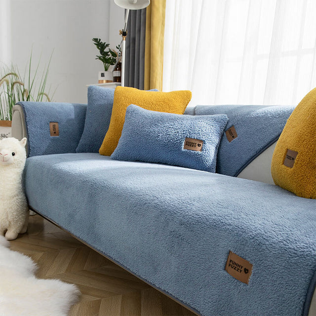 Sofa cover fleece waterproof non-slip washable