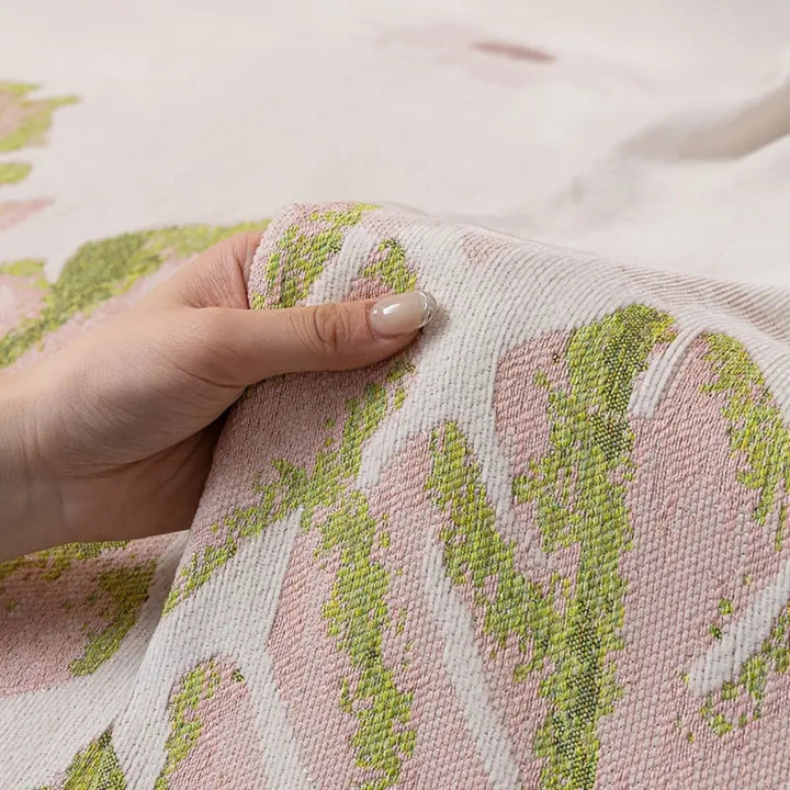 Verdure Leaf Pattern Chenille Sofa Cover