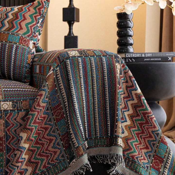 Aurora Stripes Boho Sofa Cover